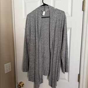 H&M Gray Open-Front Women's Cardigan Sweater - M